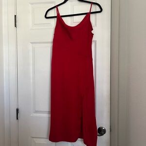 Elegant Red Slip Dress
